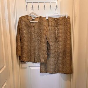 Vintage Pure Pinkerton Silk Skirt Set